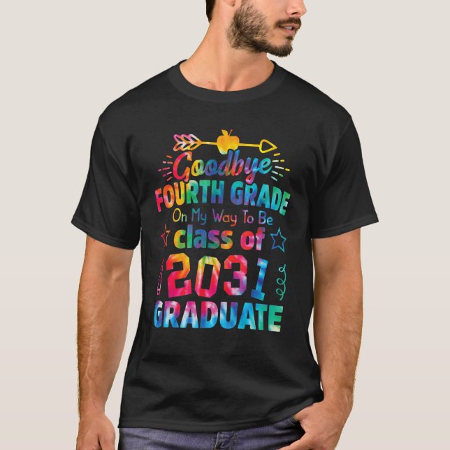 Goodbye 4th Grade Class of 2031 Grad Hello 5th gra T-Shirt (Vorderseite)
