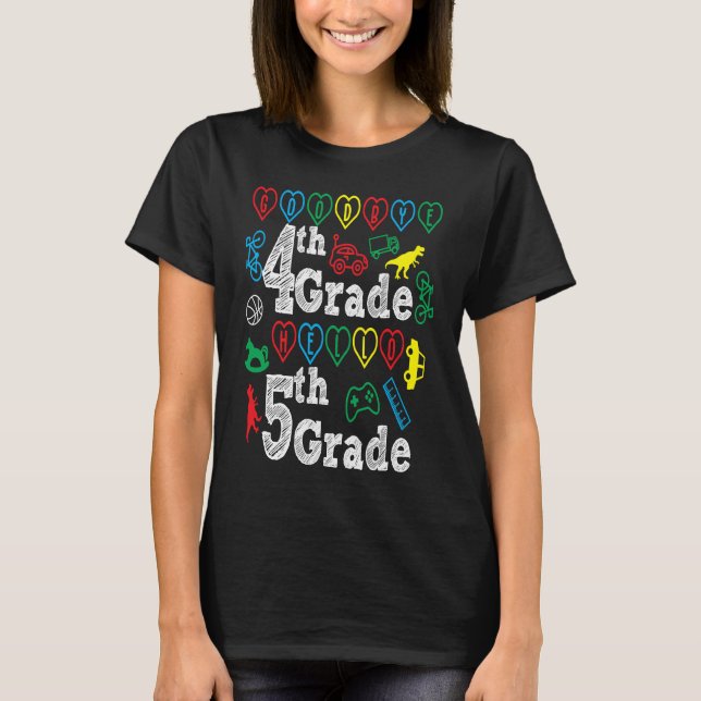 Goodbye 4th Grade Hello 5th Grade Back To School S T-Shirt (Vorderseite)