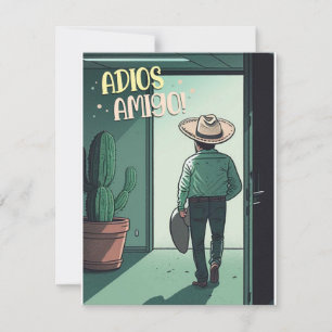 Goodbye Adios Amigo Card Feiertagskarte
