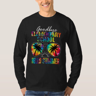 Goodbye Elementary Hello Summer Gefärbte Krawatte  T-Shirt