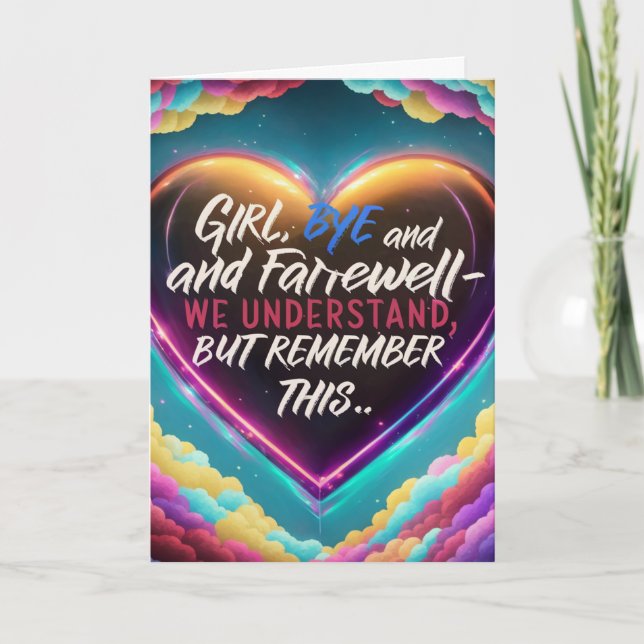 Goodbye-Farewell Dankeskarte (Vorderseite)