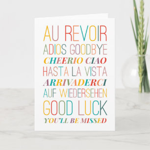 Goodbye Farewell Farewell-Faltenkarte Karte