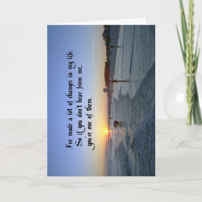 Goodbye Farewell Karte (Vorderseite)