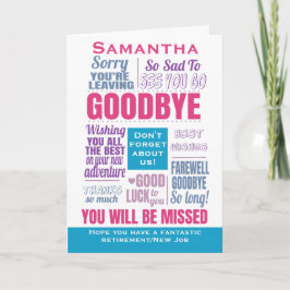 Goodbye Farewell New Job Retirement Karte