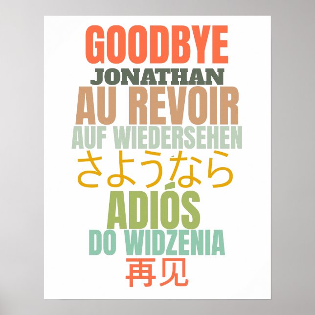 Goodbye Farewell Poster (Vorne)