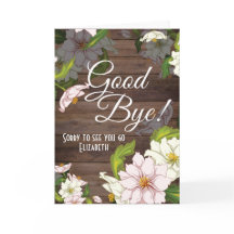 Goodbye Floral Rustikal Abschied