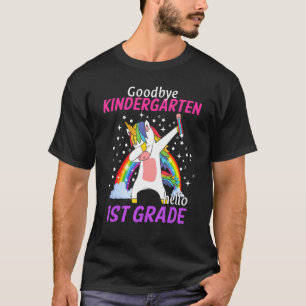 Goodbye Kindergarten Hallo 1. Grade Unicorn Girls T-Shirt
