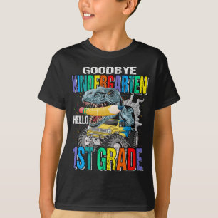 Goodbye Kindergarten Hallo 1. Klasse Monster Truck T-Shirt