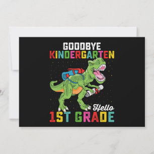 Goodbye Kindergarten Hallo 1. Klasse T Rex School Einladung
