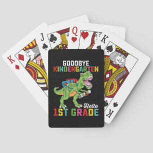 Goodbye Kindergarten Hallo 1. Klasse T Rex School Spielkarten