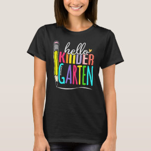 Goodbye Pre K Hello Kindergarten Letzten Schultag T-Shirt