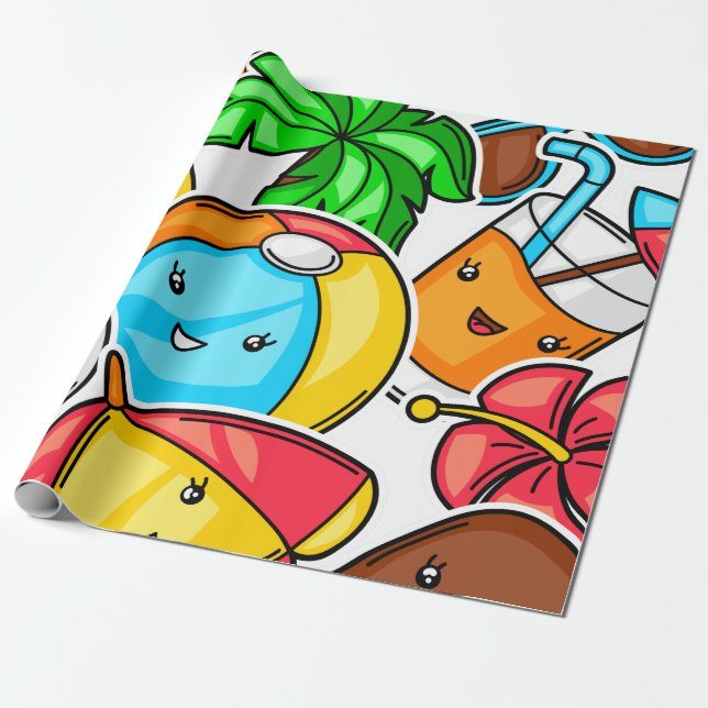 Goodbye School Hallo Sommerzeit und Spaß Geschenkpapier (Ungerollt)