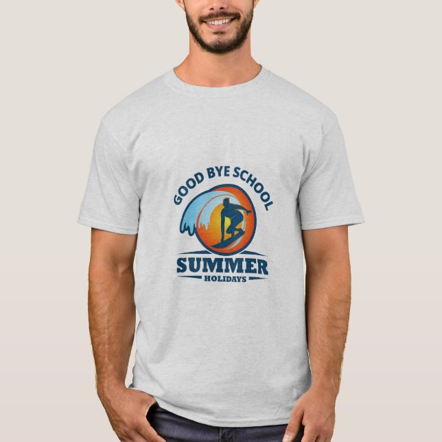 Goodbye School Hello Summer Beach T-Shirt (Vorderseite)