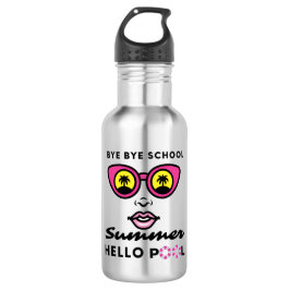 Goodbye School Hello Summer Pool Edelstahlflasche