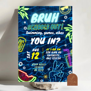 Goodbye School Pool Party Splash Summer Einladung