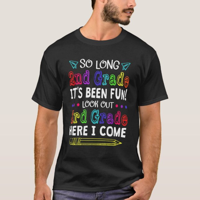 Goodbye Second Grade Willkommen 3. Klasse zurück z T-Shirt (Vorderseite)