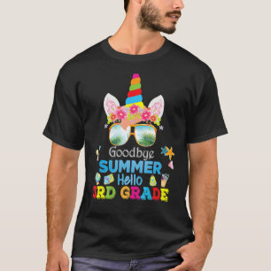 Goodbye Summer Hello 3. Klasse Third Unicorn Zurüc T-Shirt