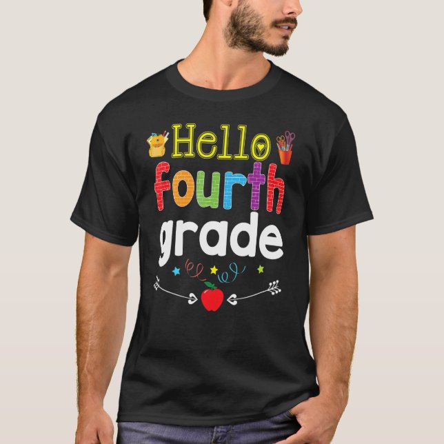 Goodbye Summer Hello Fourth Grade 4th Grader Teach T-Shirt (Vorderseite)