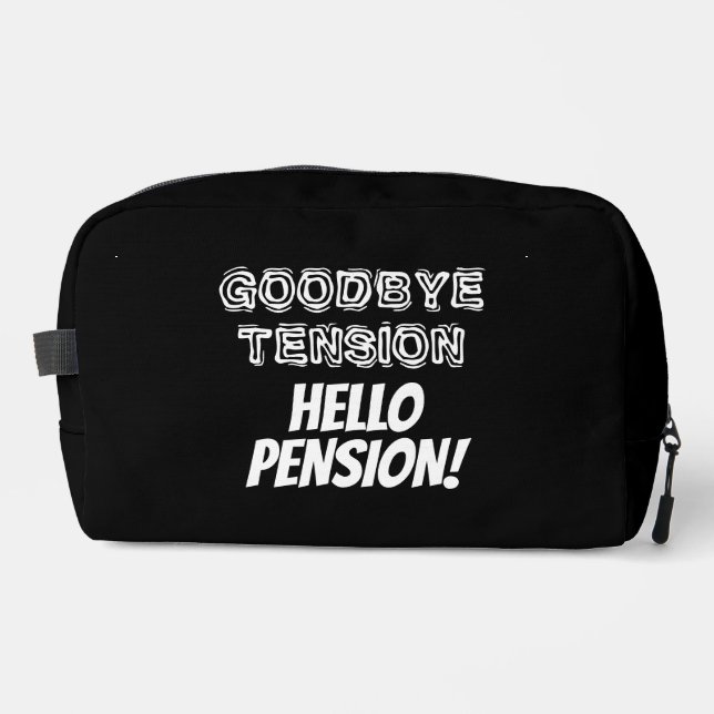 Goodbye Tension Hallo Pension lustige Pension Ruhe Waschbeutel (Vorderseite)