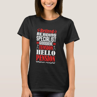 Goodbye Tension Hello Pension Reading Reading Spec T-Shirt
