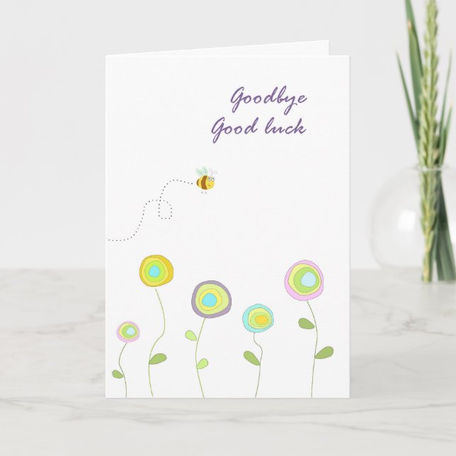 Goodbye viel Glück card Karte (Vorderseite)