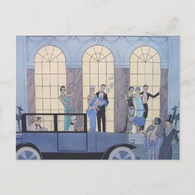 Goodbye von George Barbier Postkarte (Vorderseite)