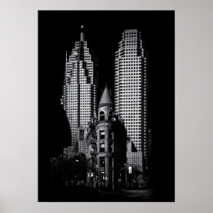 Gooderham Flatiron and Toronto Downtown No 2 Poster
