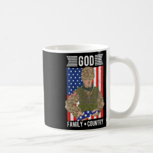 Goodfamilienland Amerikanischer Flaggensoldat Memo Kaffeetasse
