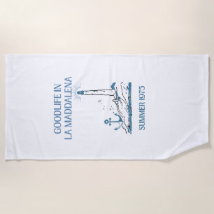 Goodlife La Maddalena 1975 Leuchtturm-Strandtuch Strandtuch