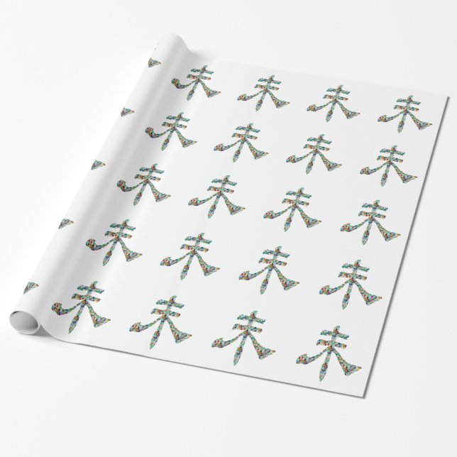 Goodluck Script : Chinese Oriental Gemis Geschenkpapier (Ungerollt)