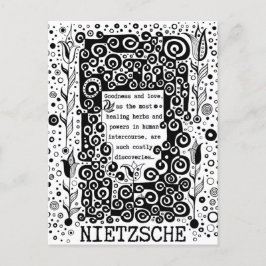 Goodness and LIEBE Zitat von Nietzsche Postkarte