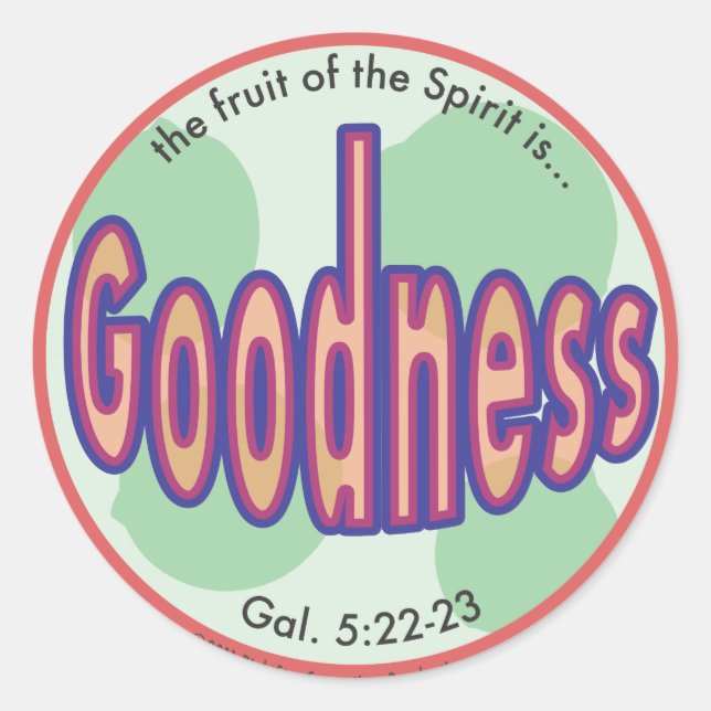 Goodness Fruit of the Spirit Spot Sticker (Vorderseite)