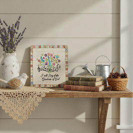 Goodness of God quilted look floral music Fotoplatte