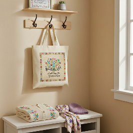 Goodness of God quilted look floral music Tragetasche