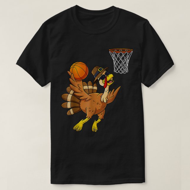 Goodness Poetic Erntedank Türkei Basketball Pla T-Shirt (Design vorne)