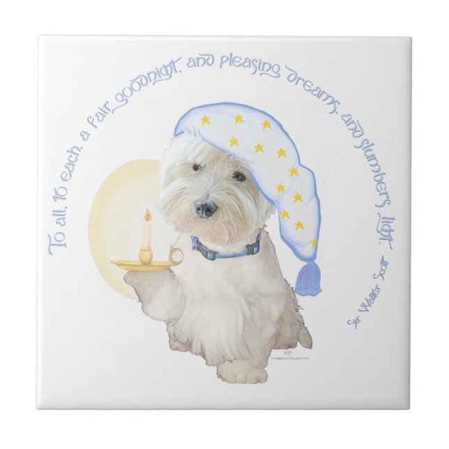 Goodnight Blue Fliese (Vorderseite)