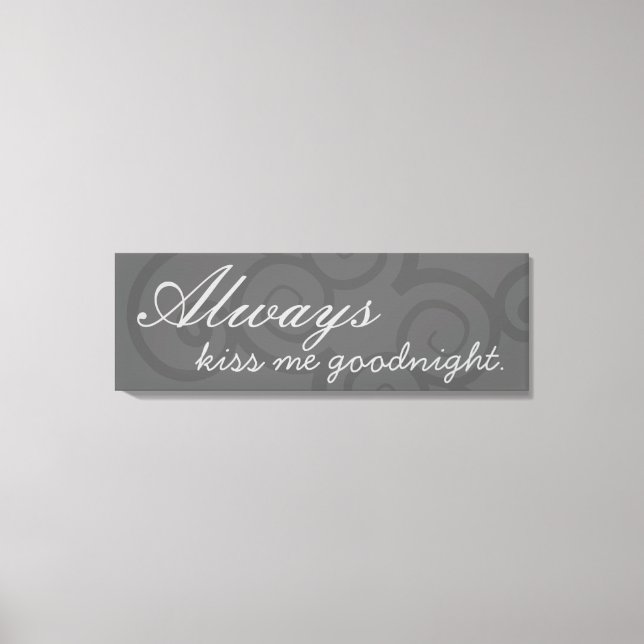 Goodnight Kiss Wrapped Canvas Leinwanddruck (Vorderseite)