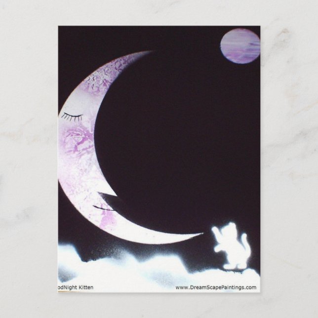 Goodnight Kitten Postkarte (Vorderseite)