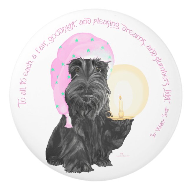 Goodnight Scottie Keramikknauf (Vorderseite)