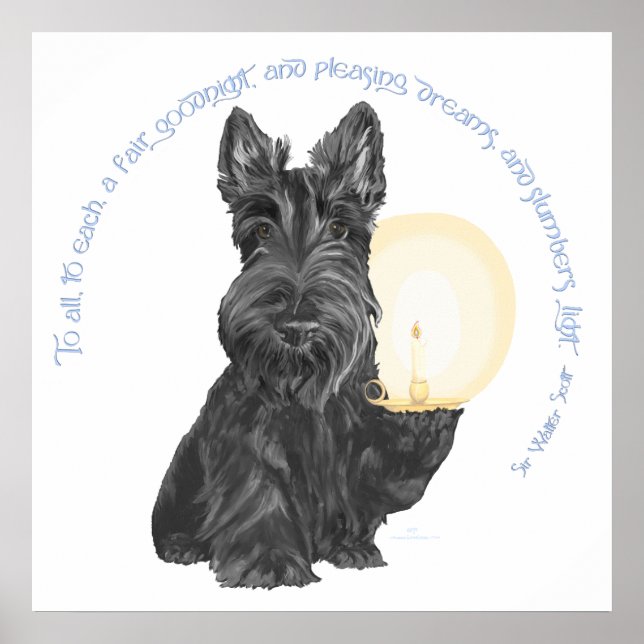 Goodnight Scottish Terrier Poster (Vorne)