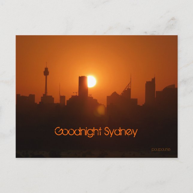 Goodnight Sydney Postkarte (Vorderseite)