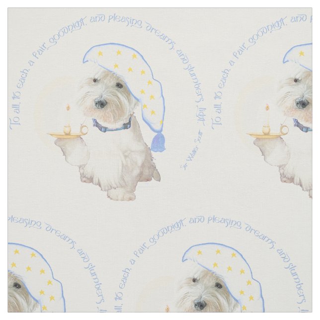 Goodnight Westie Stoff (Muster)