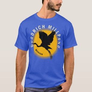 Goodrich Millpond, Michigan Heron Sunrise T-Shirt