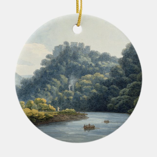 Goodrich Schloss auf dem Ypsilon (w/c, Stift u. Keramikornament (Vorne)