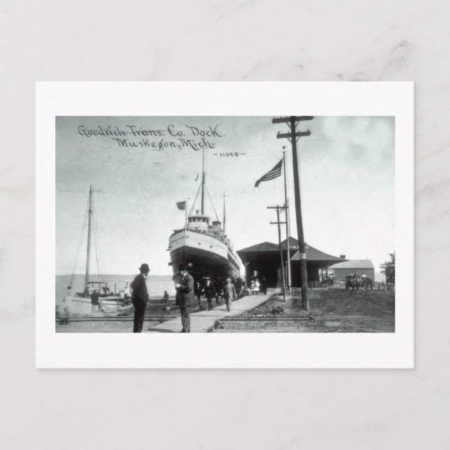 Goodrich Transportation Co., Muskegon, Michigan Postkarte (Vorderseite)