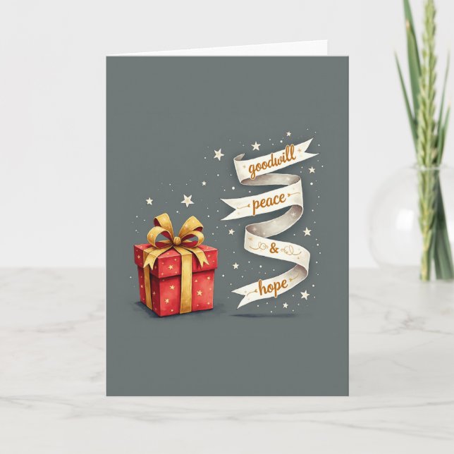 Goodwill Peace Hope - Geschenkkarte Karte (Vorderseite)