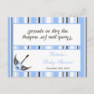 Goody Bag Topper Boy Blue Punk Rocker Gitarre Einladungspostkarte