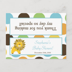 Goody Bag Topper Jungle King Lion Safari Tier Einladungspostkarte