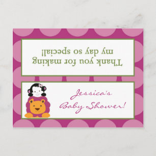 Goody Bag Toppers Sweet Safari Einladungspostkarte