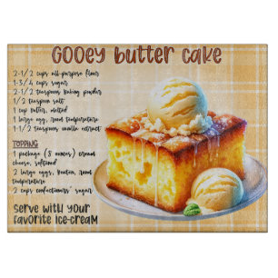 Gooey Butter Cake Rezept Schneidebrett